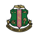 3 Inch Crest -Set of 2- Alpha Kappa Alpha, Green/Pink
