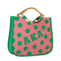 Polka Dot Jute Bag - Alpha Kappa Alpha