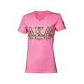 Alpha Kappa Alpha Luxury Embroidered Tee Pink