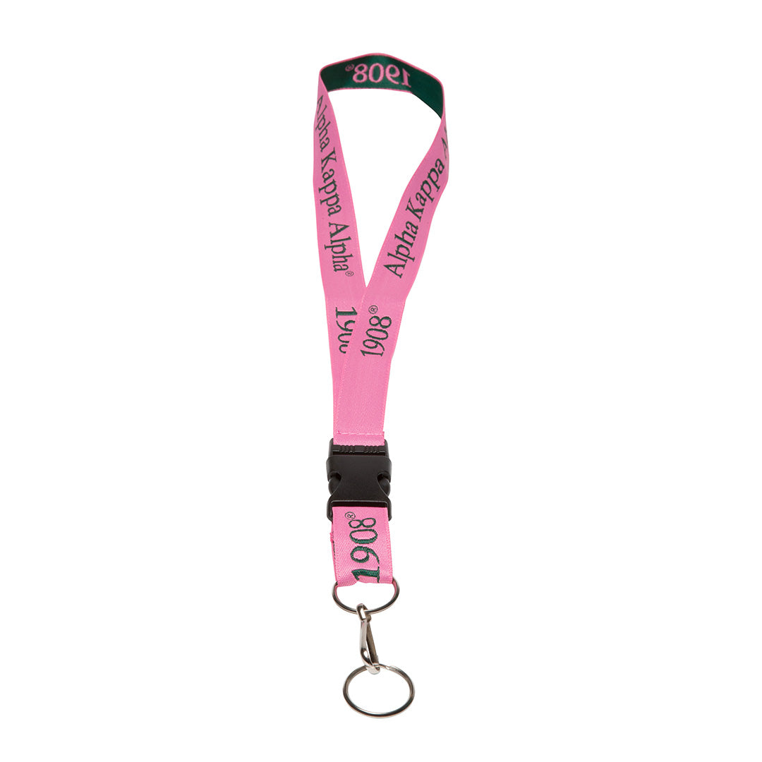 Woven Embroidered Lanyard -Set of 3- Alpha Kappa Alpha, Pink