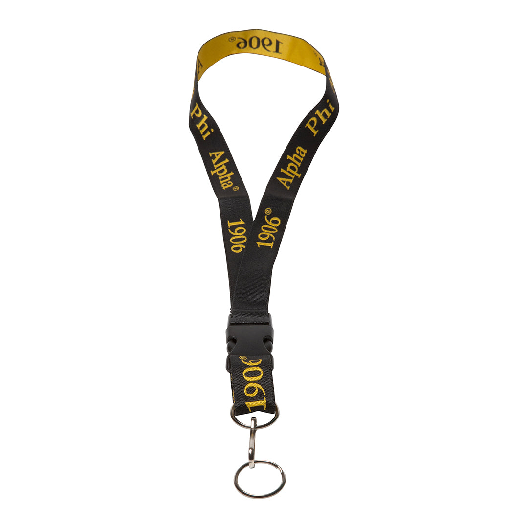 Woven Embroidered Lanyard -Set of 3, Alpha Phi Alpha, OldGold (Copy)