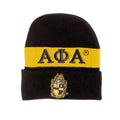 Embroidered Knit Beanie - Alpha Phi Alpha, Black