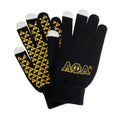 Knit Texting Gloves - Alpha Phi Alpha, Black