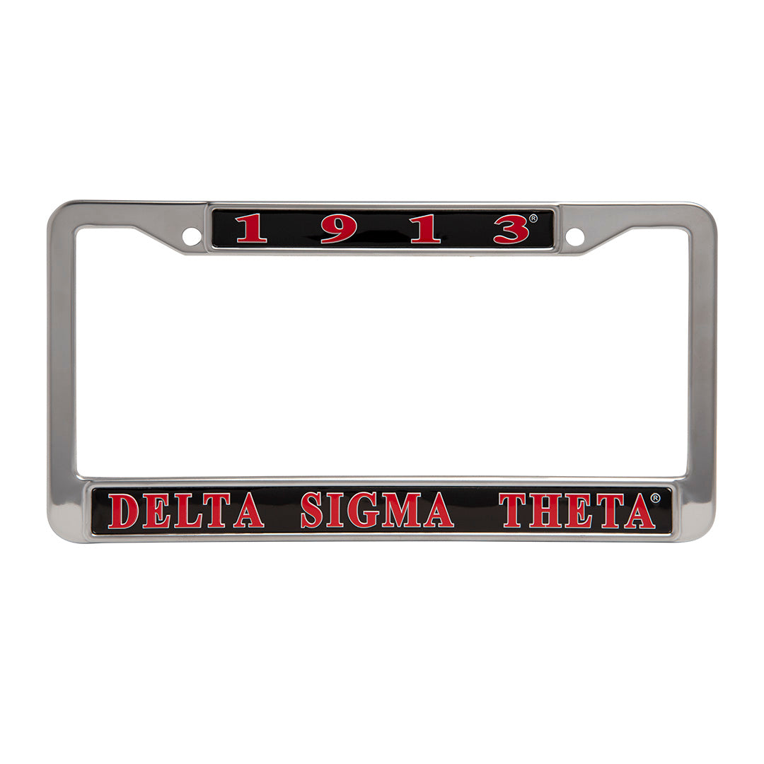 Set of License Plate Frame - Delta Sigma Theta, Black