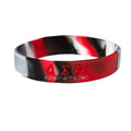 Tie-Dye Silicone Wristband - Delta Sigma Theta, Black/Red