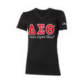 Luxury Embroidered Tee - Delta Sigma Theta, Black