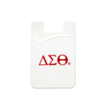 Silicone Phone Wallet 3x, Delta Sigma Theta,White