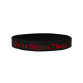 Solid Silicone Wristband - Delta Sigma Theta, Black
