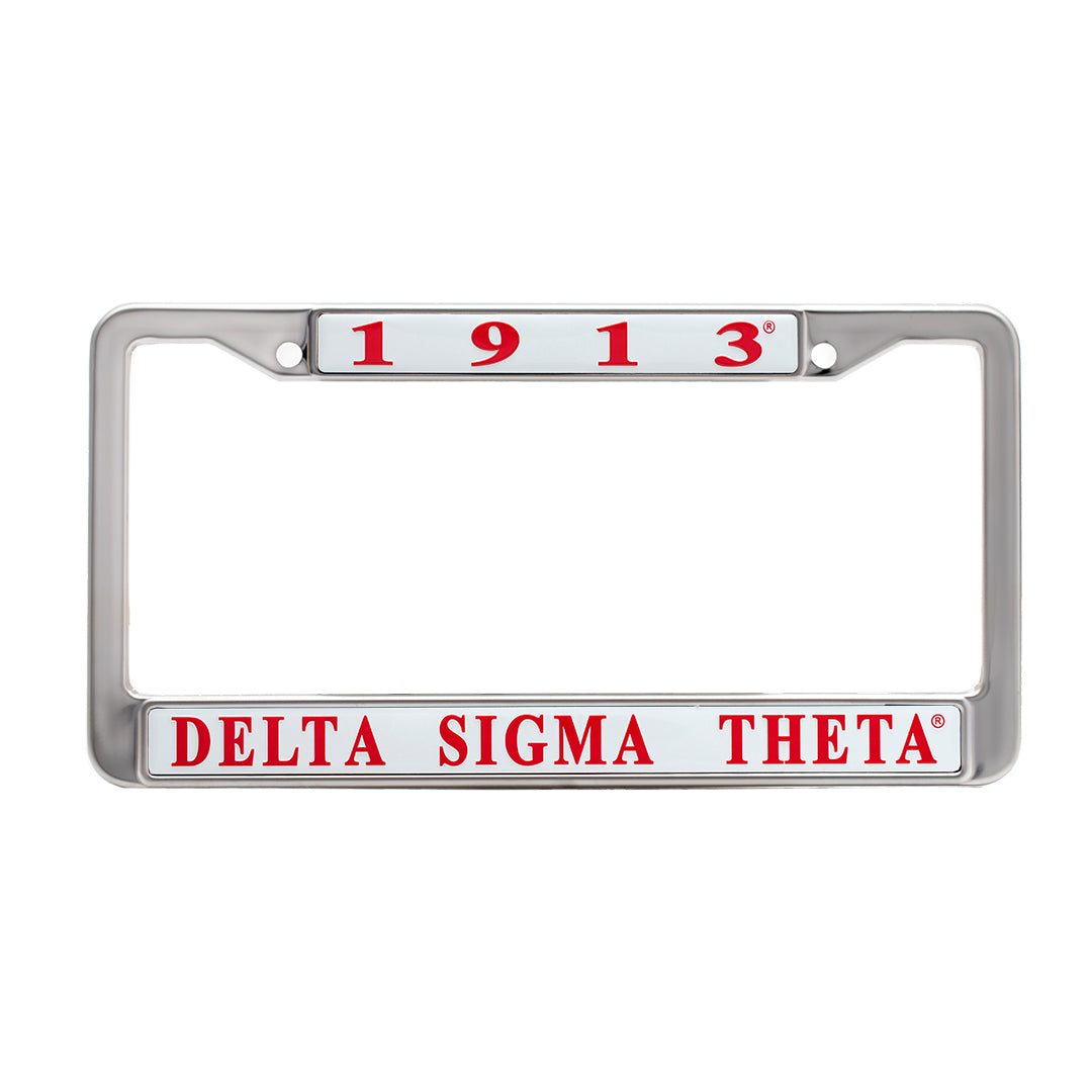 Set of License Plate Frame - Delta Sigma Theta, Red