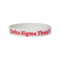 Solid Silicone Wristband - Delta Sigma Theta, White