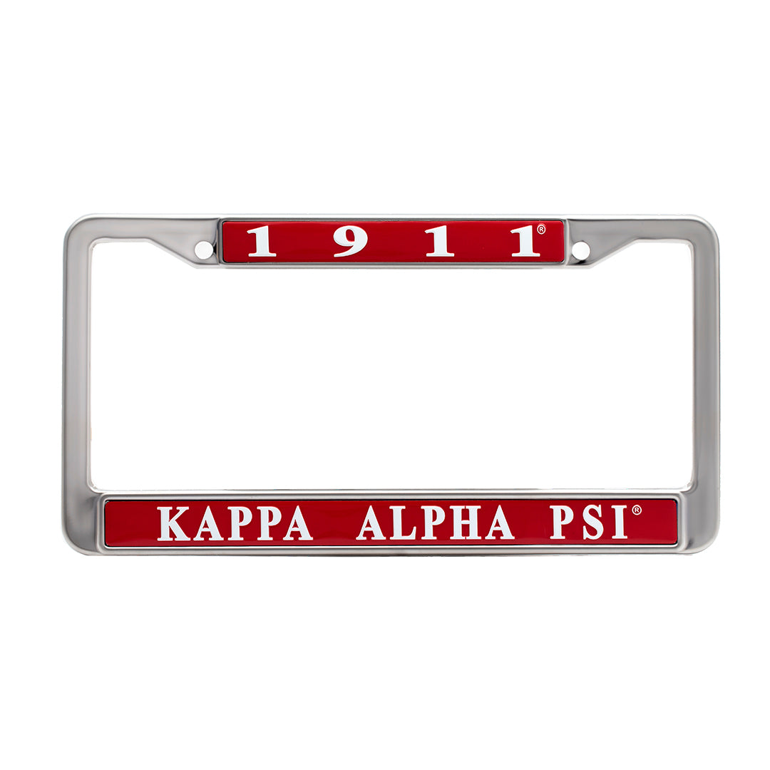 License Plate Frame - Kappa Alpha Psi, Red