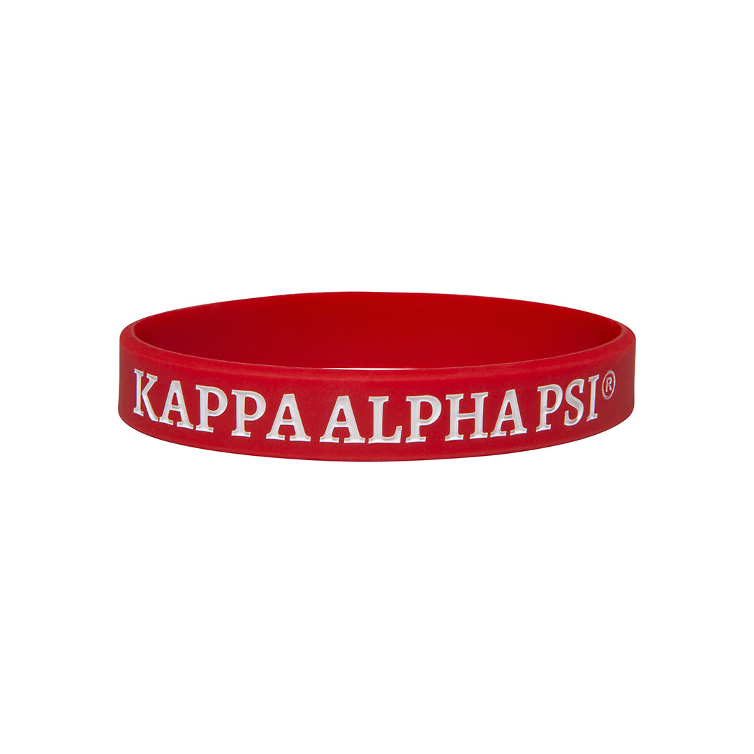 Solid Silicone Wristband - Kappa Alpha Psi, Red
