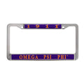 3x License Plate Frame - Omega Psi Phi, Purple