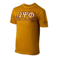 Luxury Embroidered Tee - Omega Psi Phi, OldGold