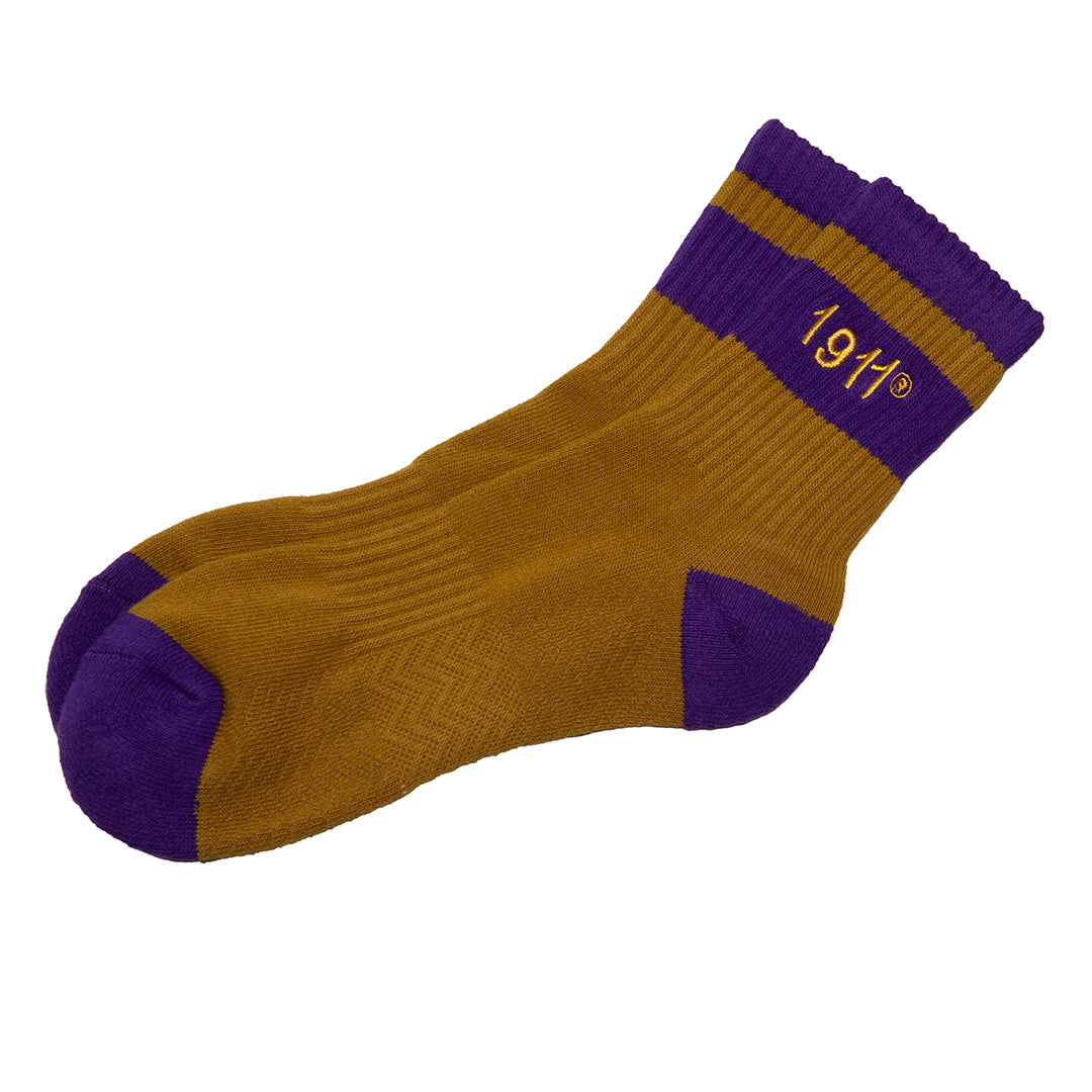 Quarter Socks - Omega Psi Phi, oldGold