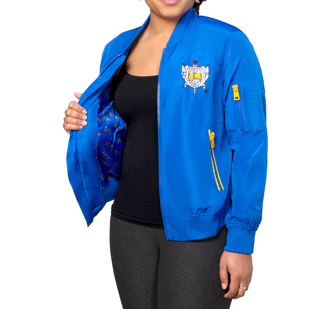 Satin Bomber Jacket - Sigma Gamma Rho,