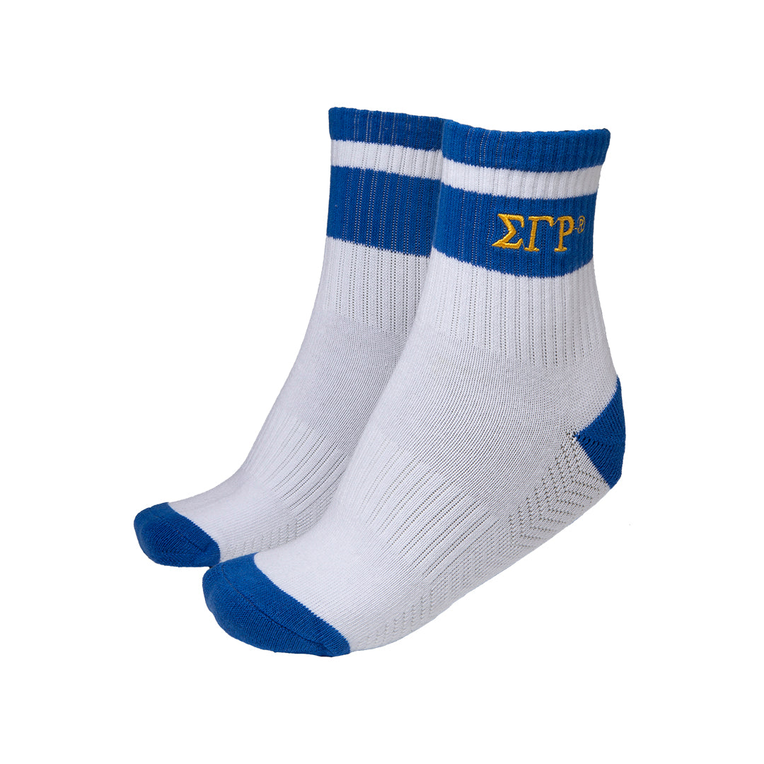 Quarter Socks - Sigma Gamma Rho, white