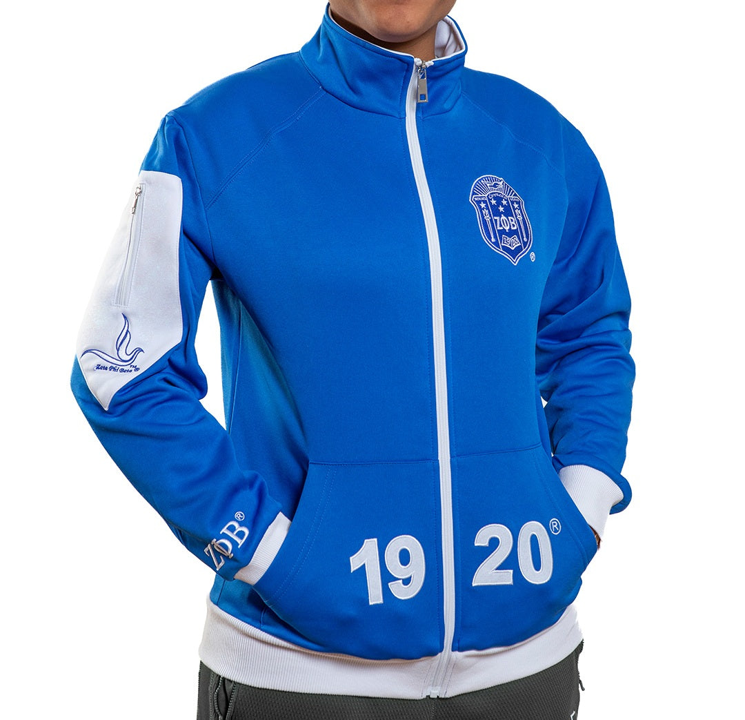 Elite Track Jacket - Zeta Phi Beta, Small, Blue