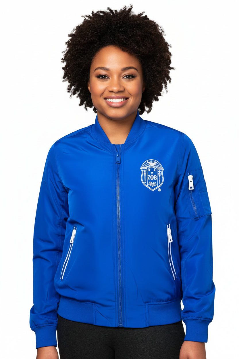 Satin Bomber Jacket - Zeta Phi Beta