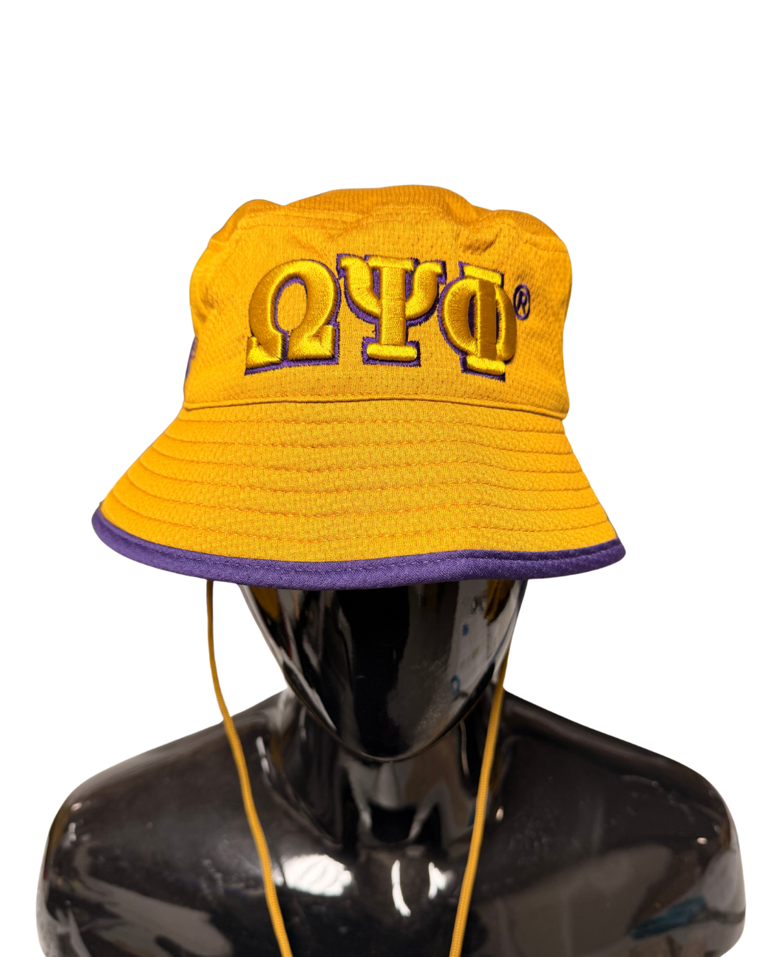 Novelty Bucket Hat - Omega Psi Phi, OldGold
