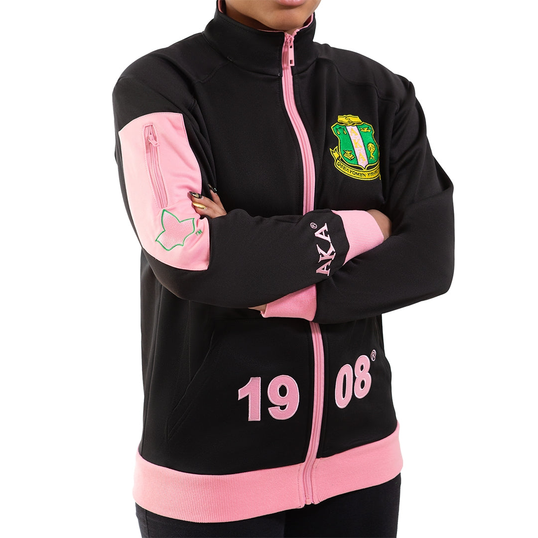 Elite Track Jacket - Alpha Kappa Alpha,Black
