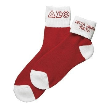Ankle Socks - Delta Sigma Theta, Red