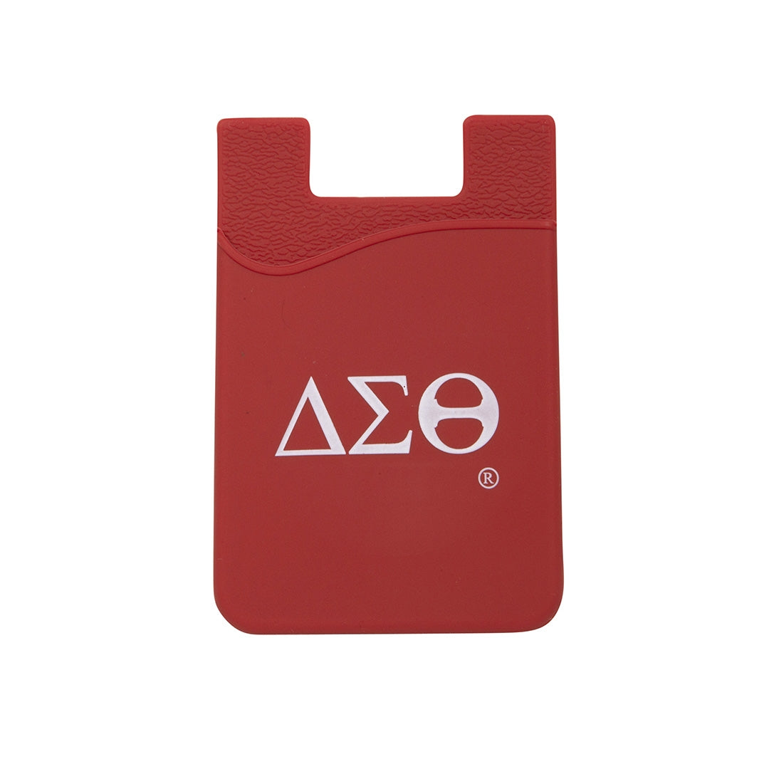 Silicone Phone Wallet 3x, Delta Sigma Theta, Red