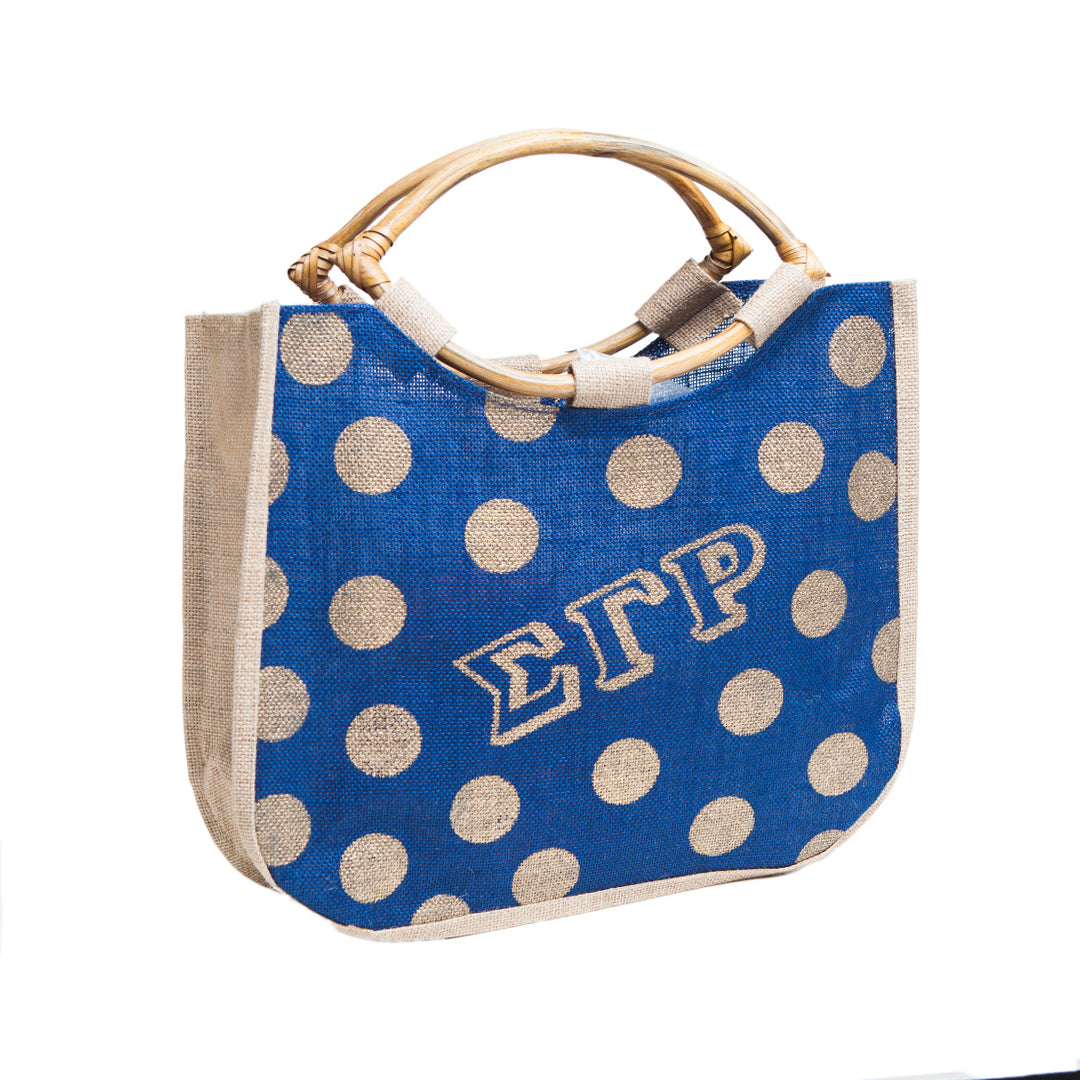 Polka Dot Jute Bag - Sigma Gamma Rho