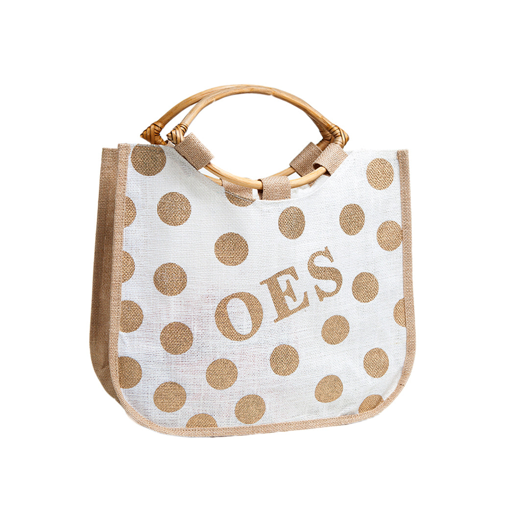 Polka Dot Jute Bag - Eastern Star