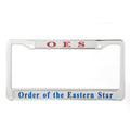 2X License Plate Frame - Eastern Star, White