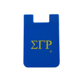 Silicone Phone Wallet-3x - Sigma Gamma Rho, Blue