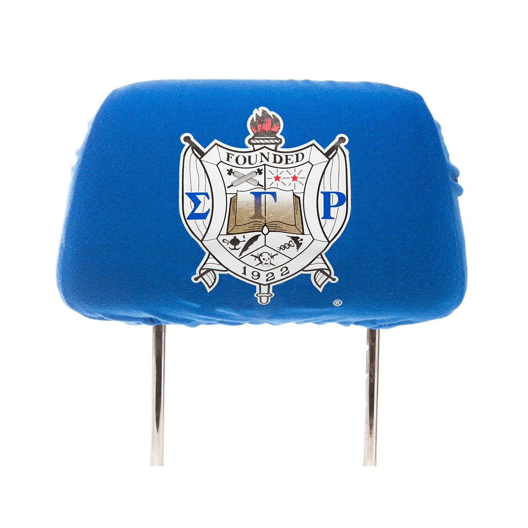 Car Seat Headrest Cover - Sigma Gamma Rho, Blue