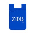 3x Silicone Phone Wallets - Zeta Phi Beta, Blue