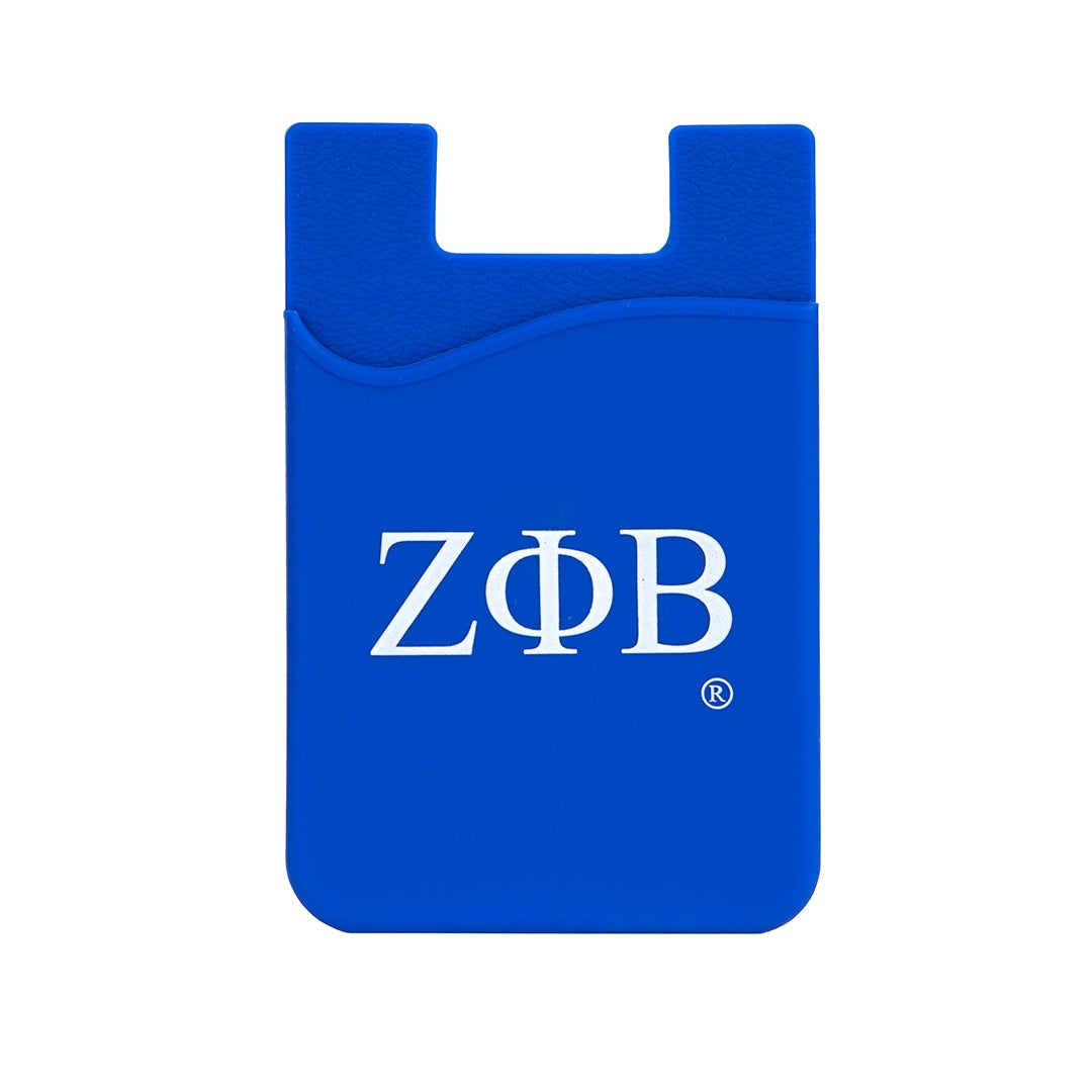 3x Silicone Phone Wallets - Zeta Phi Beta, Blue